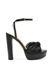 Immie Platform Sandal - Black Snake