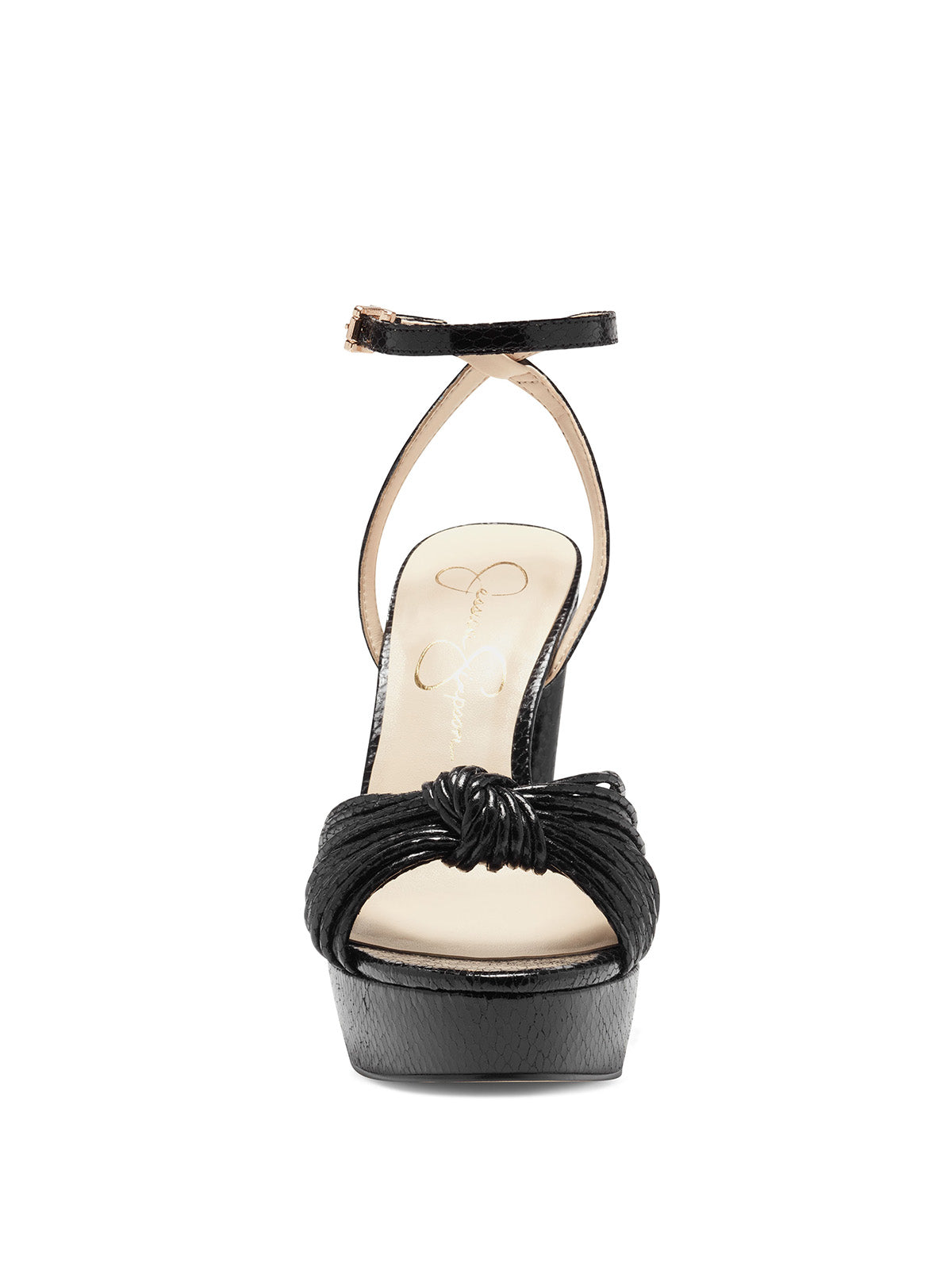 Immie Platform Sandal - Black Snake