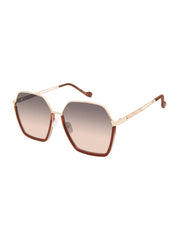 Geometric Metal Sunglasses - Gold