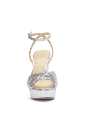 Immie Platform Sandal - Silver Snake