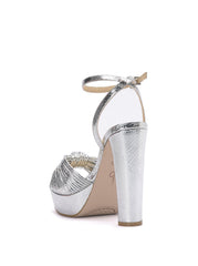 Immie Platform Sandal - Silver Snake