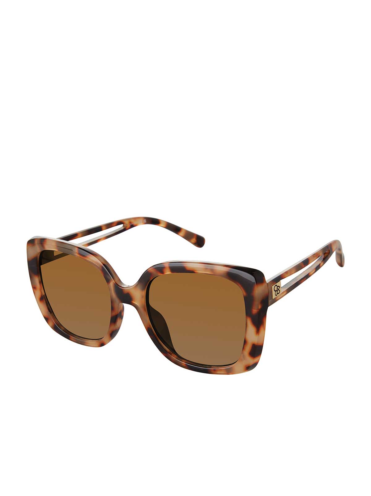 Glamorous Cat Eye Vented Temple Sunglasses - Tortoise
