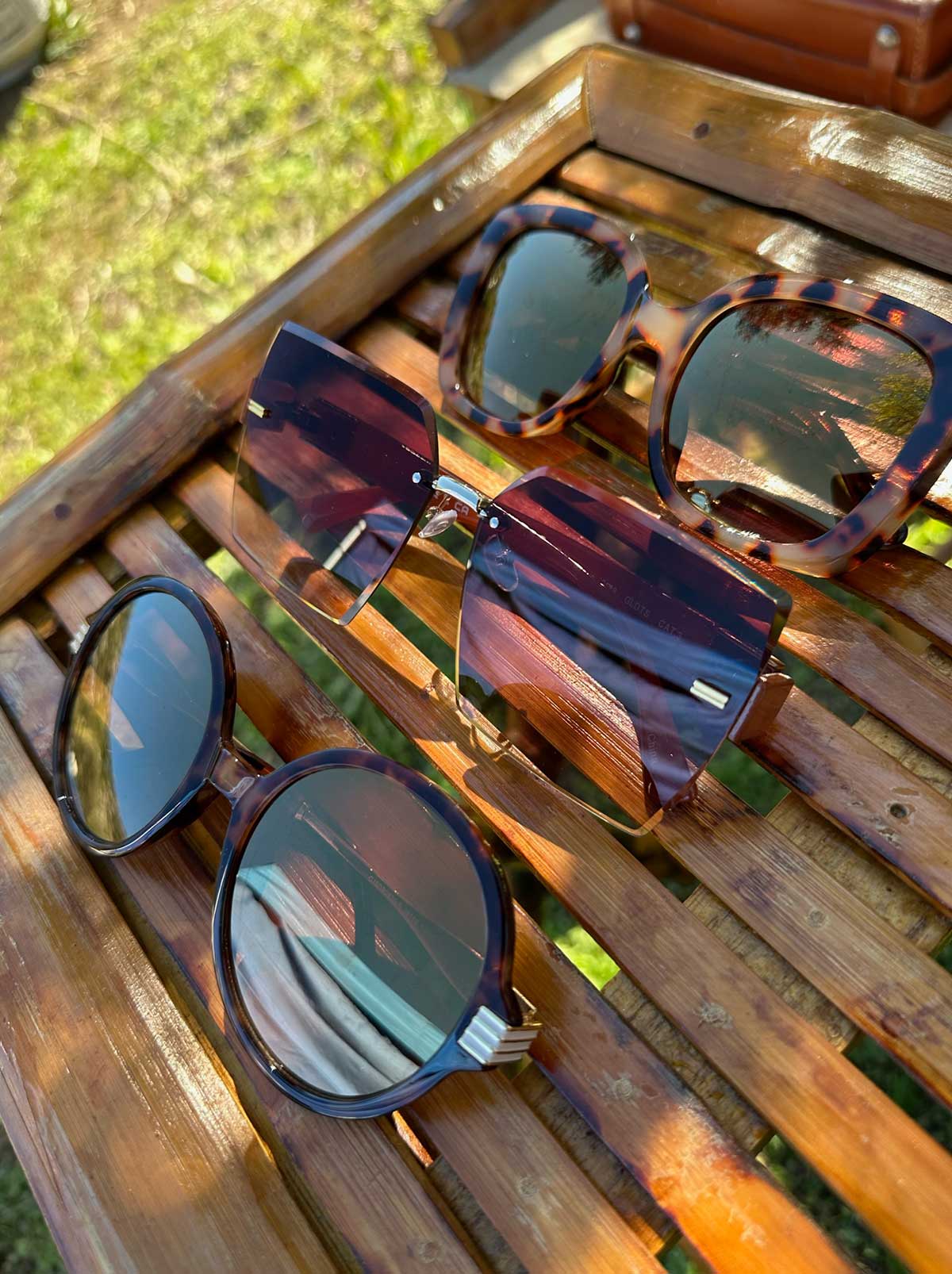 Glamorous Cat Eye Vented Temple Sunglasses - Tortoise