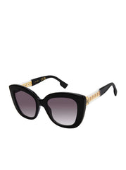 Glamorous Cat Eye Sunglasses - Black & Clear