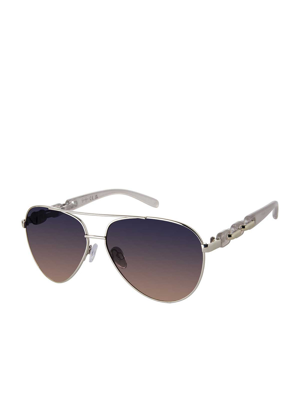 Metal Aviator Pilot Sunglasses - Silver