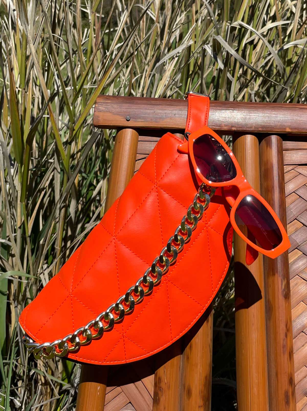 Vintage Oval Sunglasses - Orange