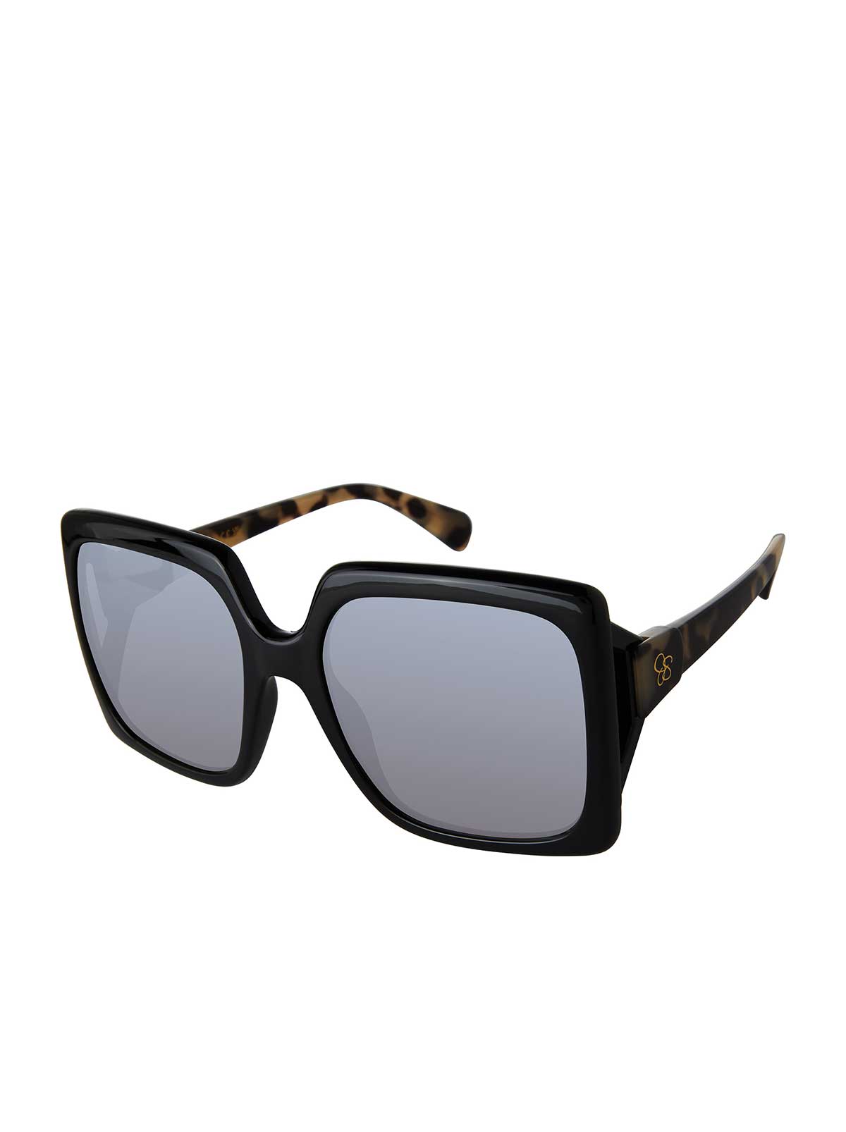Square Sunglasses - Black & Oatmeal