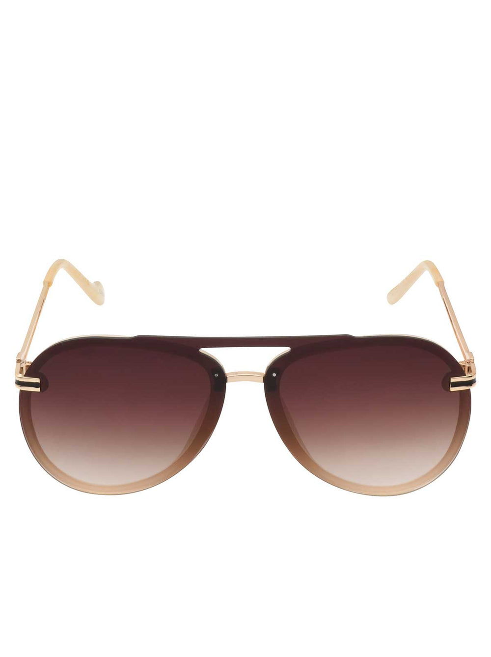 Metal Aviator Sunglasses - Nude