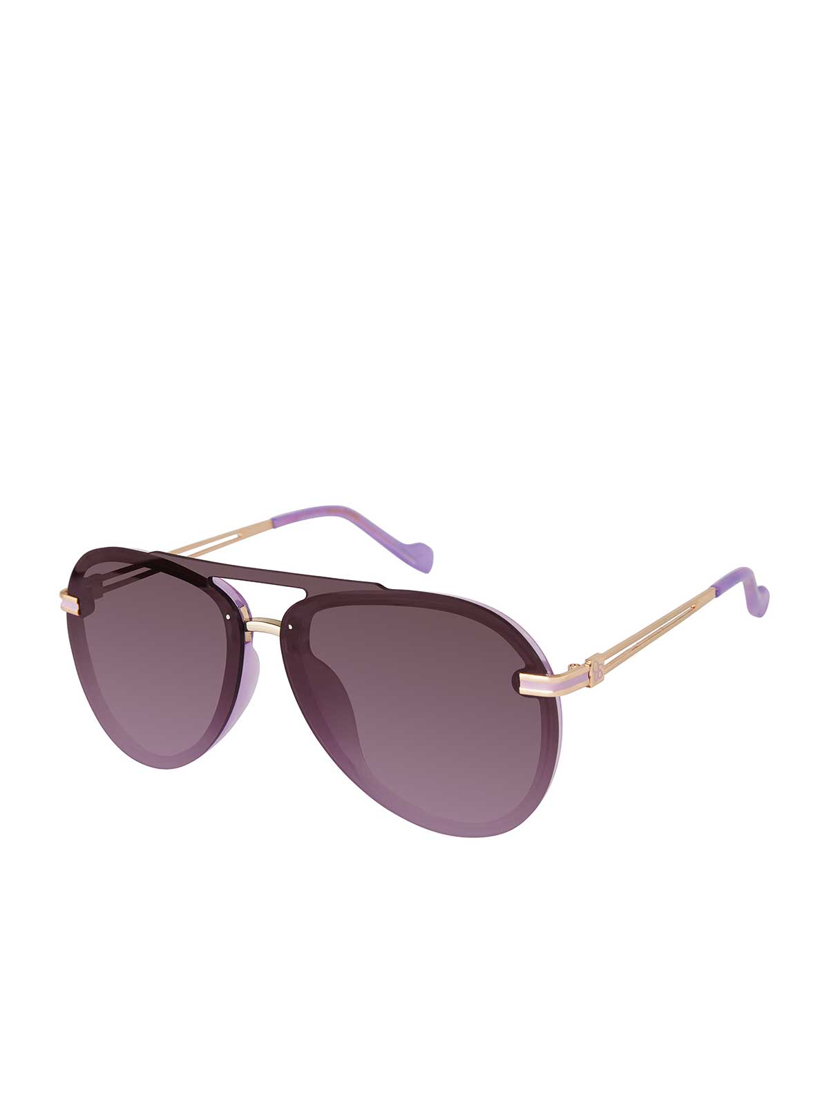 Metal Aviator Sunglasses - Light Purple