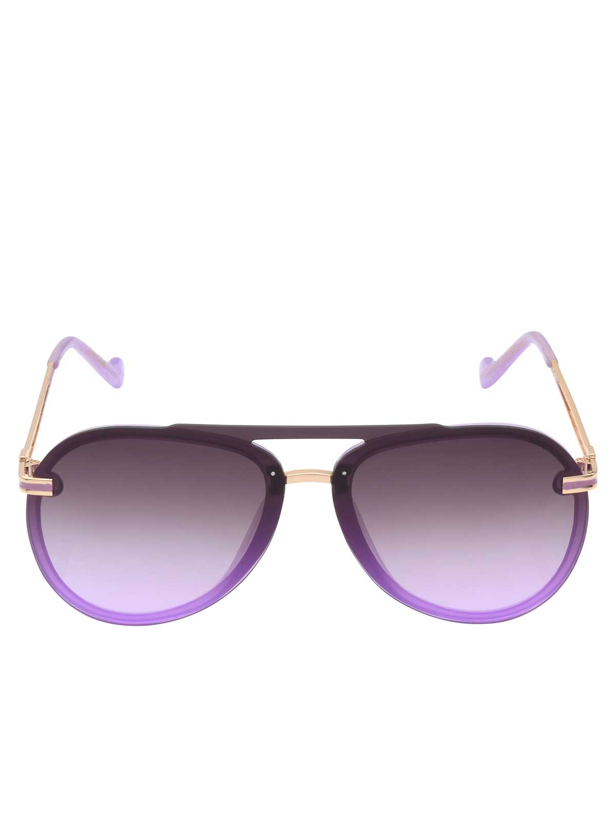 Metal Aviator Sunglasses - Light Purple