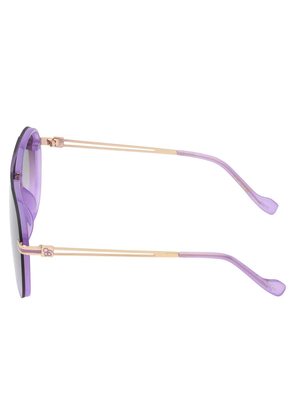 Metal Aviator Sunglasses - Light Purple