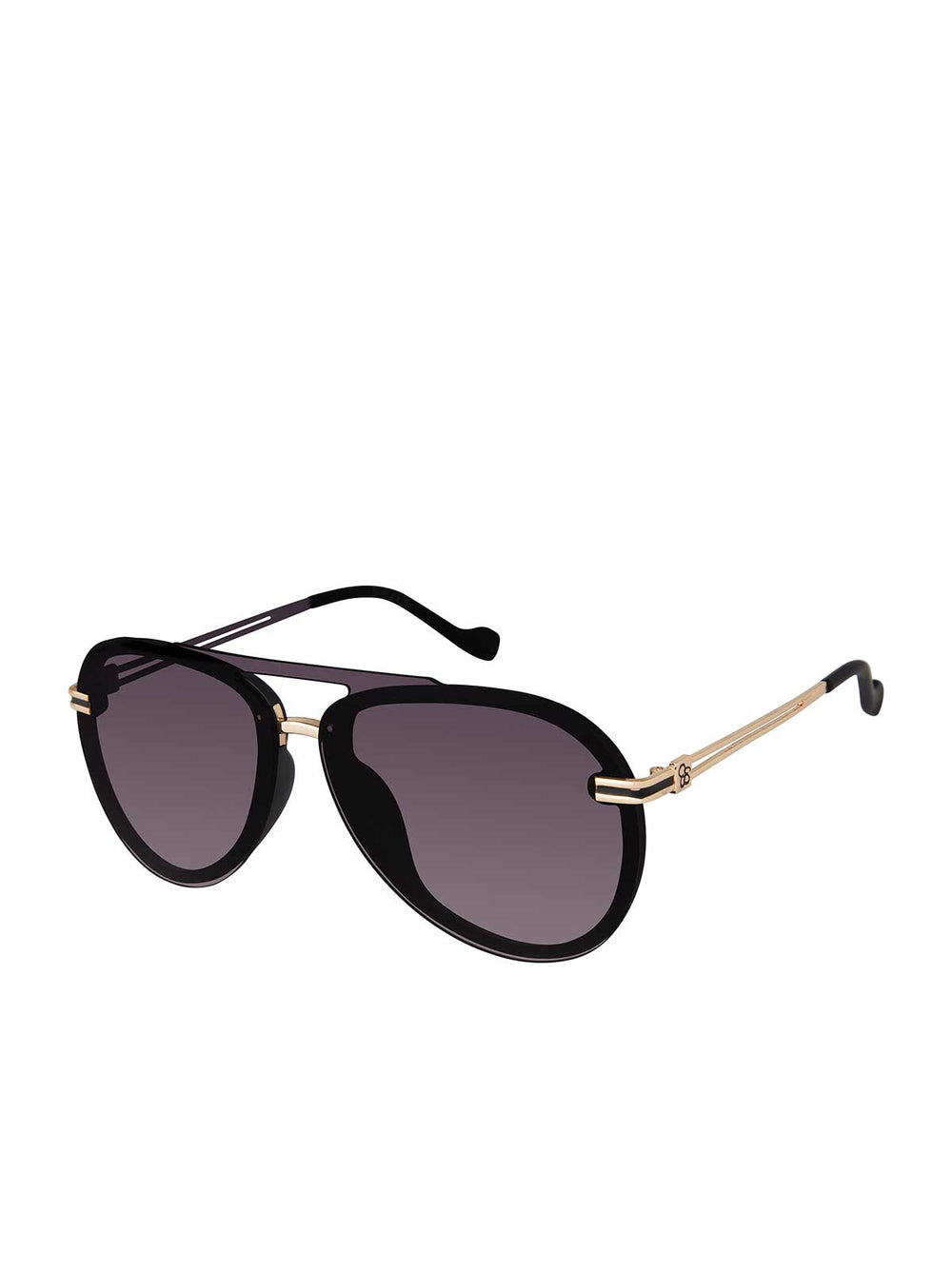 Metal Aviator Sunglasses - Smoke Matte Black