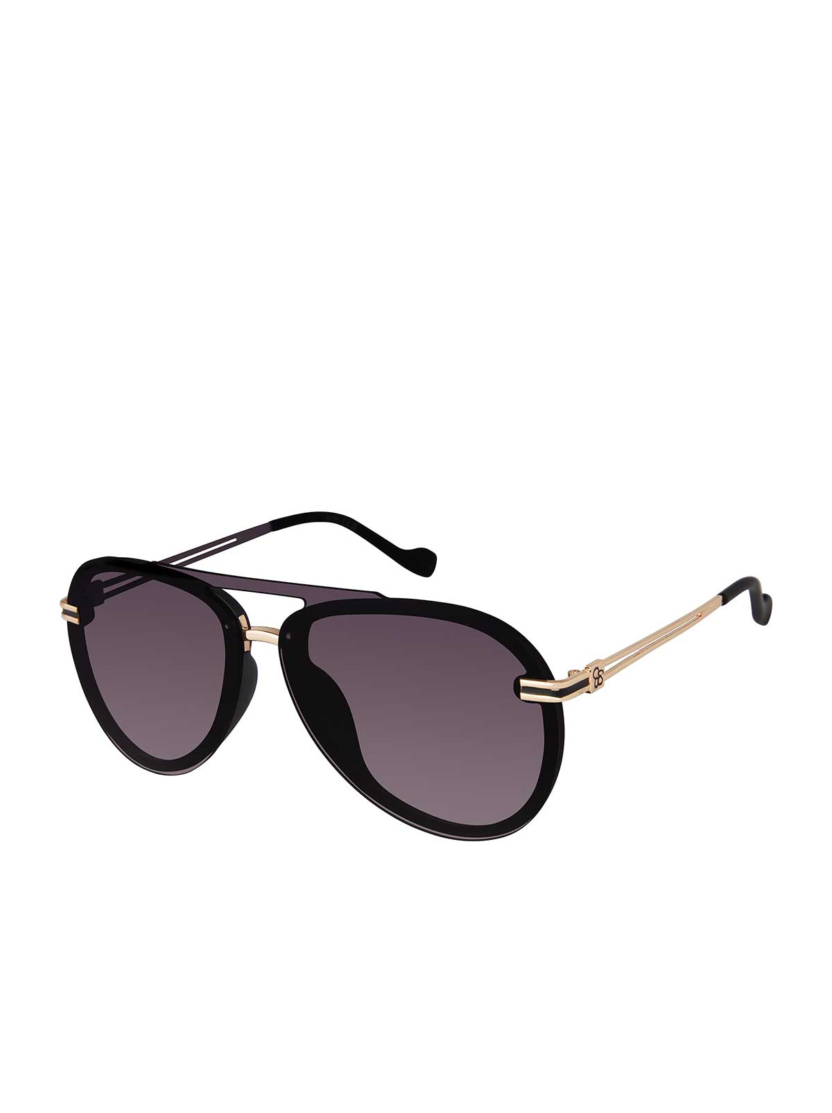 Metal Aviator Sunglasses - Smoke Matte Black