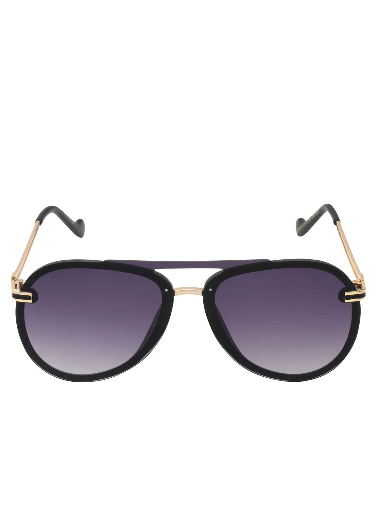 Metal Aviator Sunglasses - Smoke Matte Black
