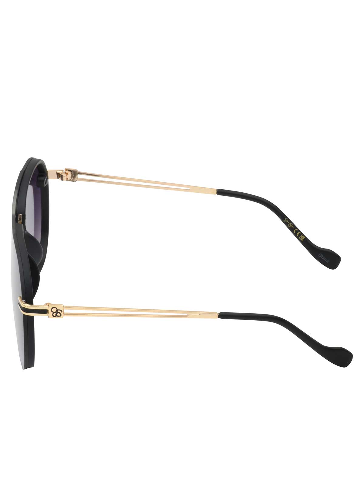 Metal Aviator Sunglasses - Smoke Matte Black