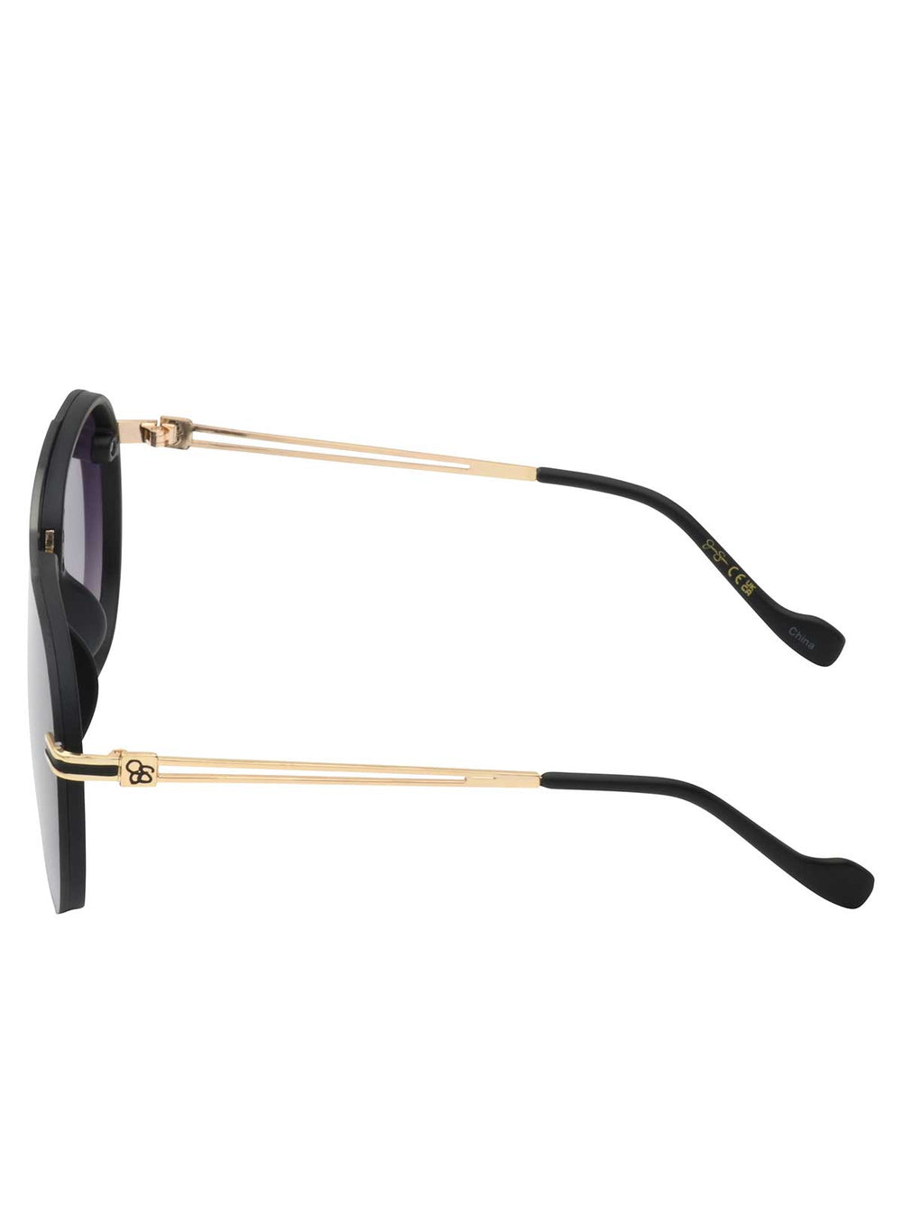 Metal Aviator Sunglasses - Smoke Matte Black
