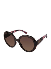 Oversized Fashionable Round Sunglasses - Tortoise
