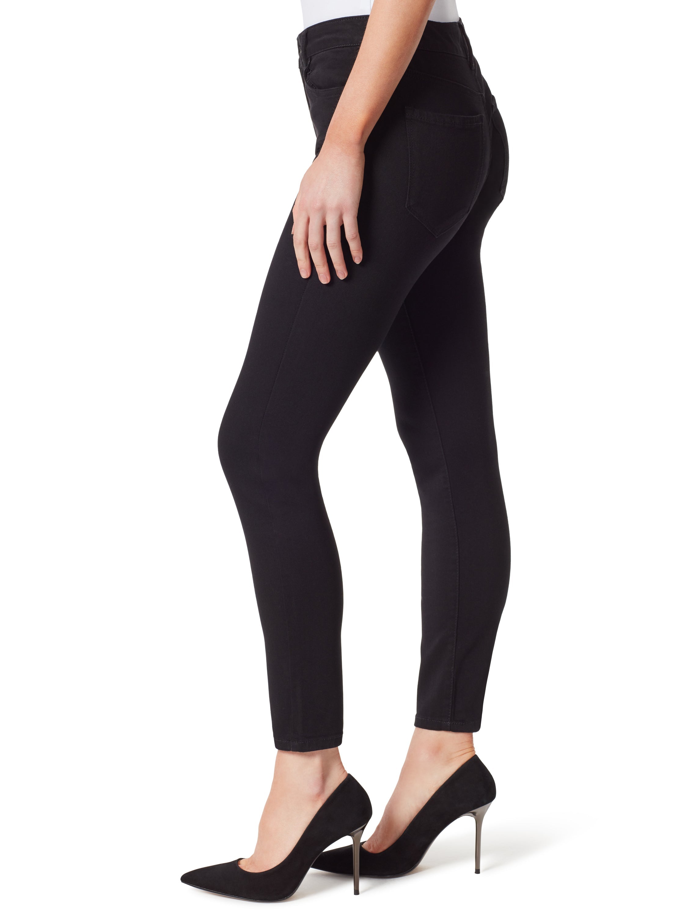 Adored High Rise Ankle Skinny Jeans - Black