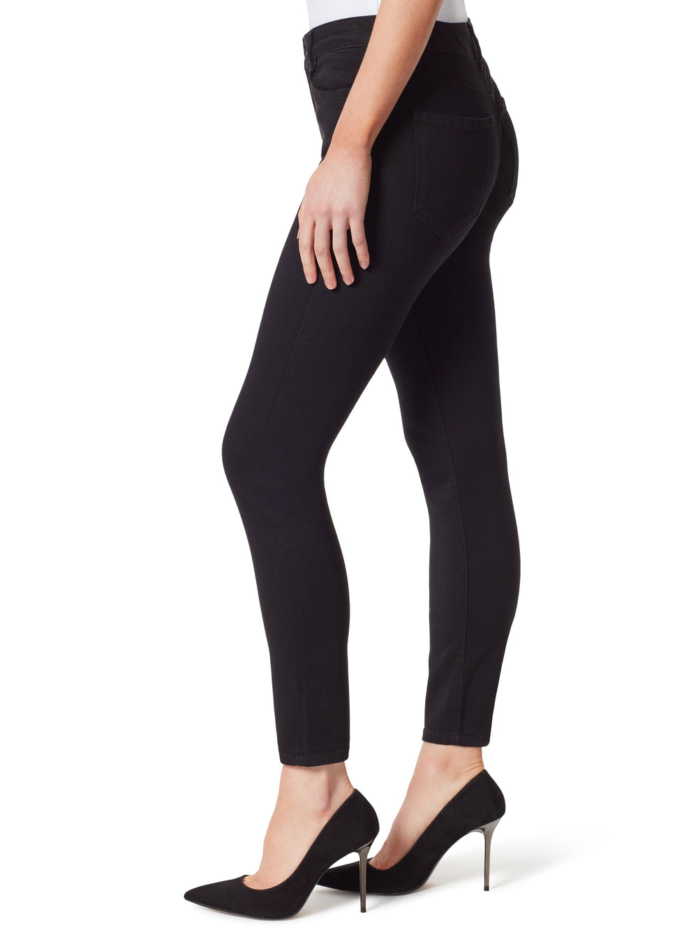 Adored High Rise Ankle Skinny Jeans - Black