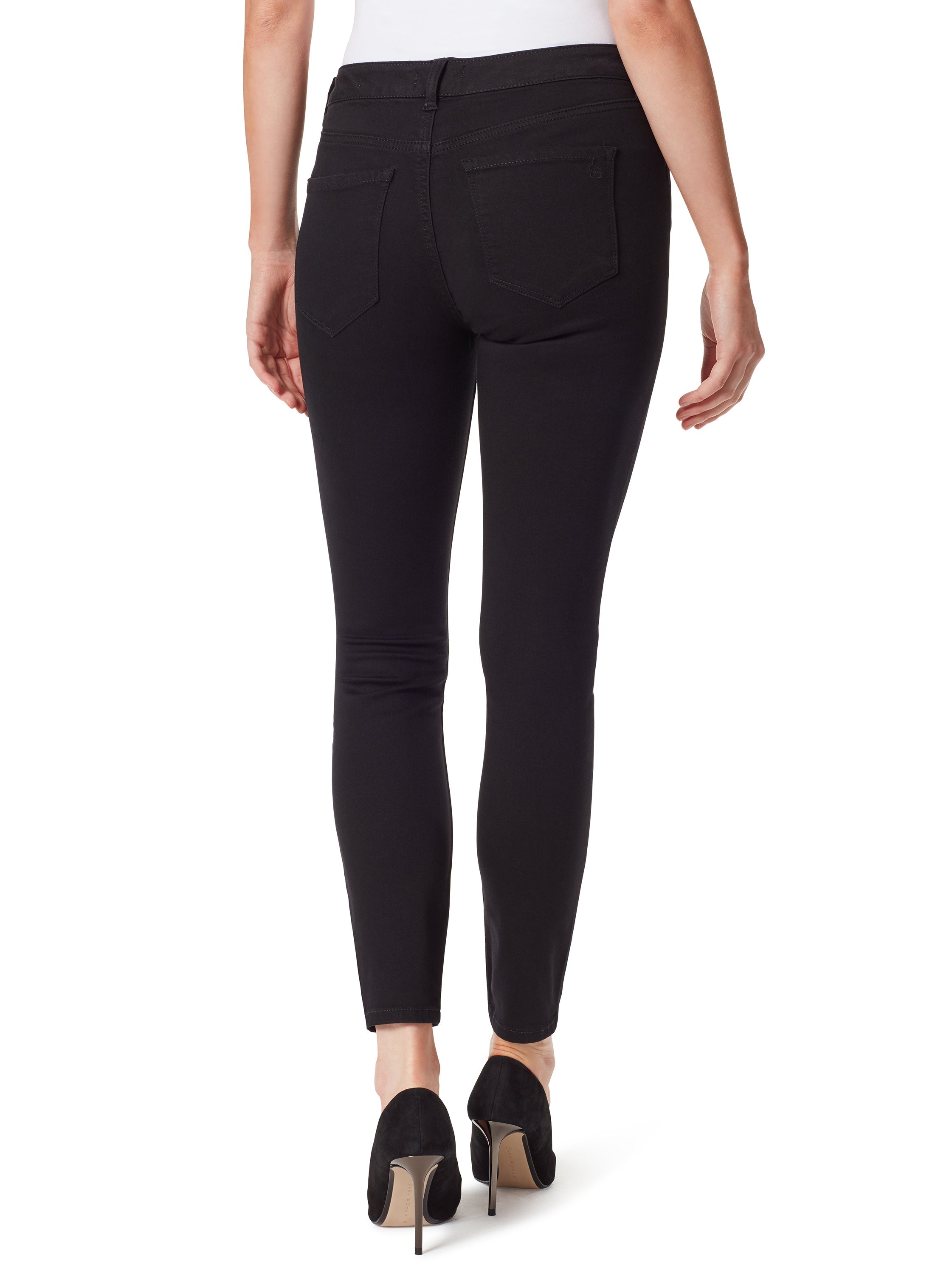 Adored High Rise Ankle Skinny Jeans - Black