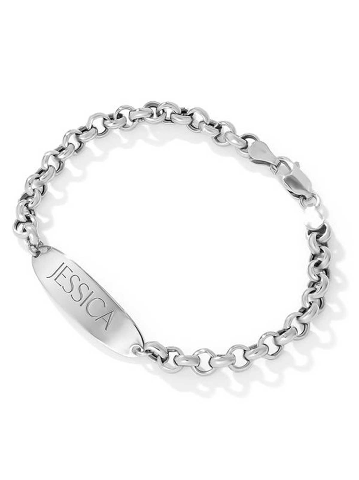 Personalized ID Bracelet - Sterling Silver
