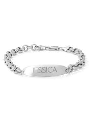 Personalized ID Bracelet - Sterling Silver