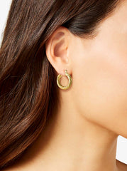 Thick Twisted Hoop Earrings - Gold