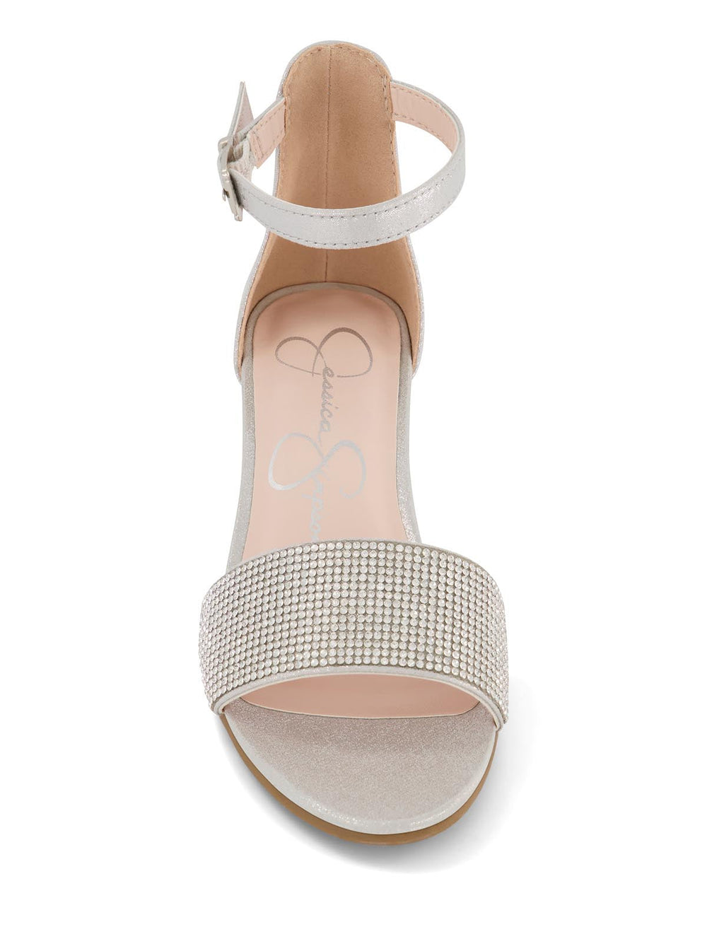 Girls' Pearl Stone Dress Heel - Silver