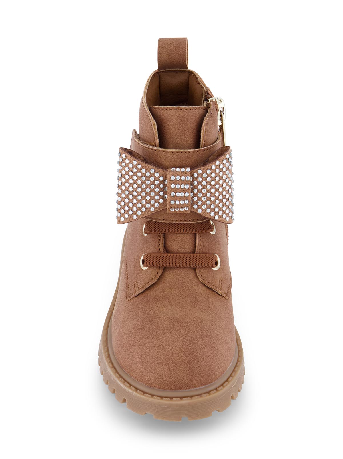 Toddler Daria Bow Moto Boot - Cognac
