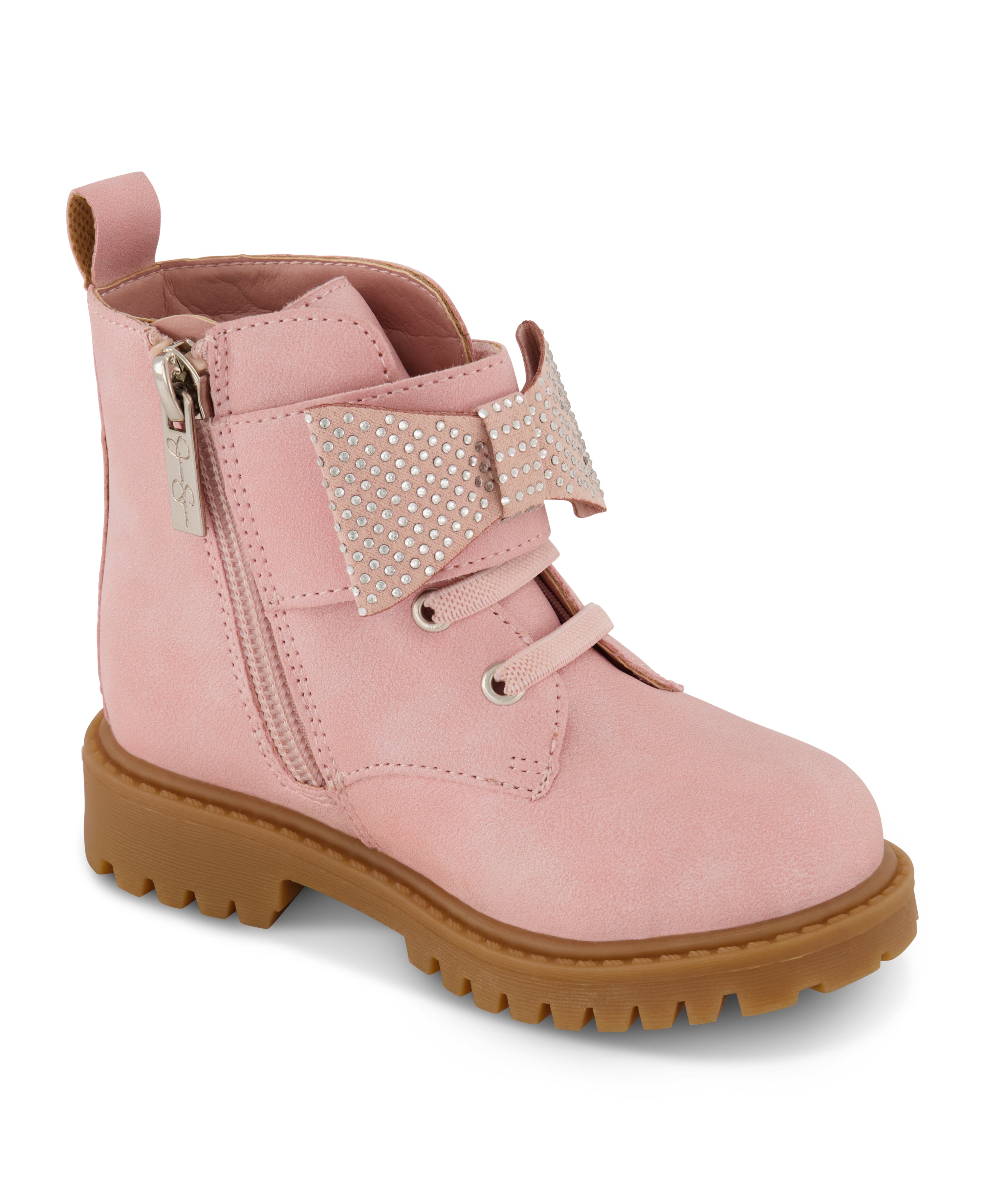 Toddler Daria Bow Moto Boot - Blush