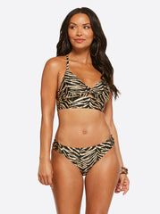 Eazy Zebra Twist Front Cami - Black Multi