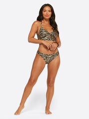 Eazy Zebra Side Shirred Hipster - Black Multi