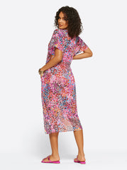 French Exit Long Swim Cover Up - Pink Multi