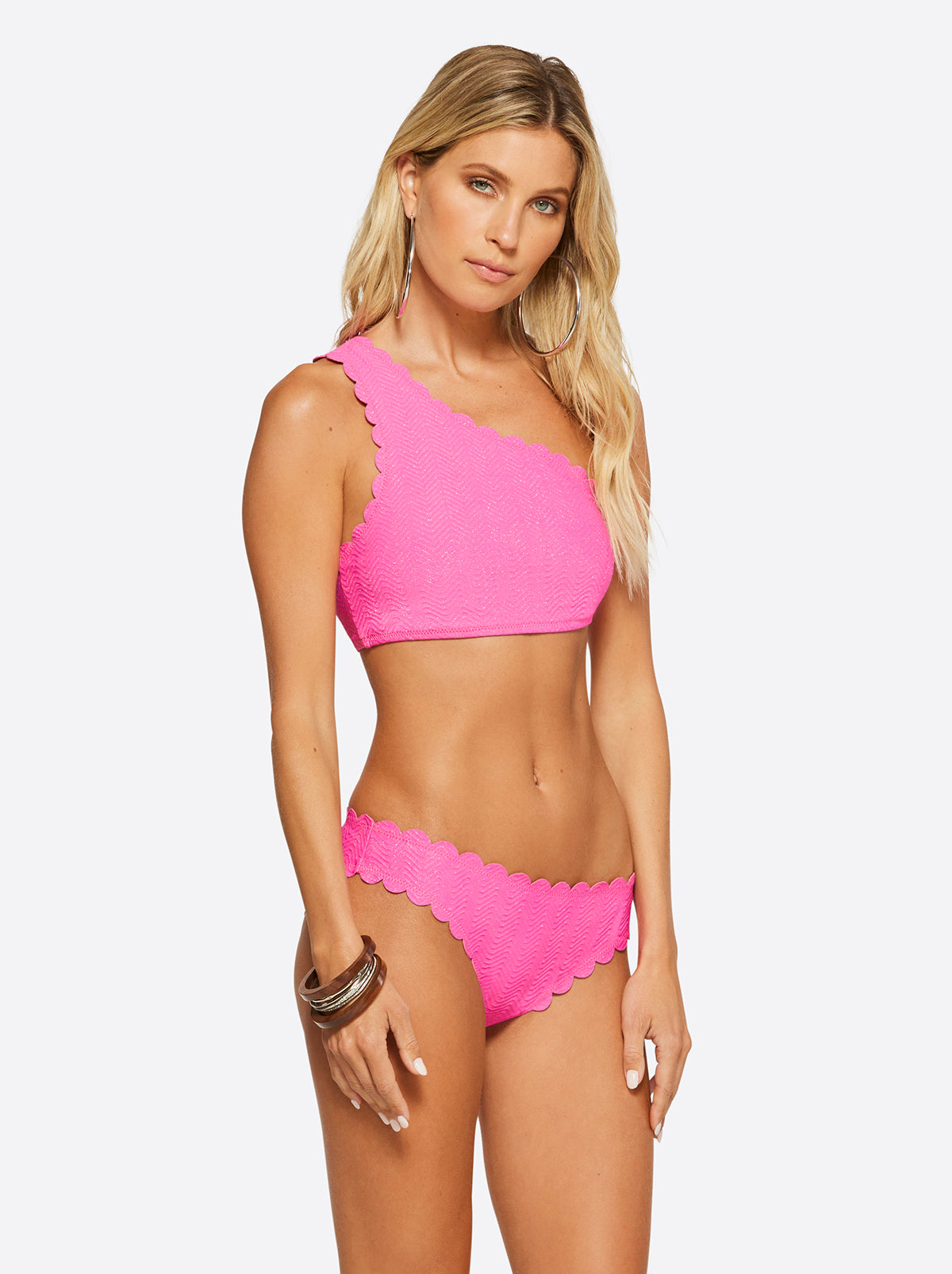 Under the Sea One Shoulder Top - Pink Parfait