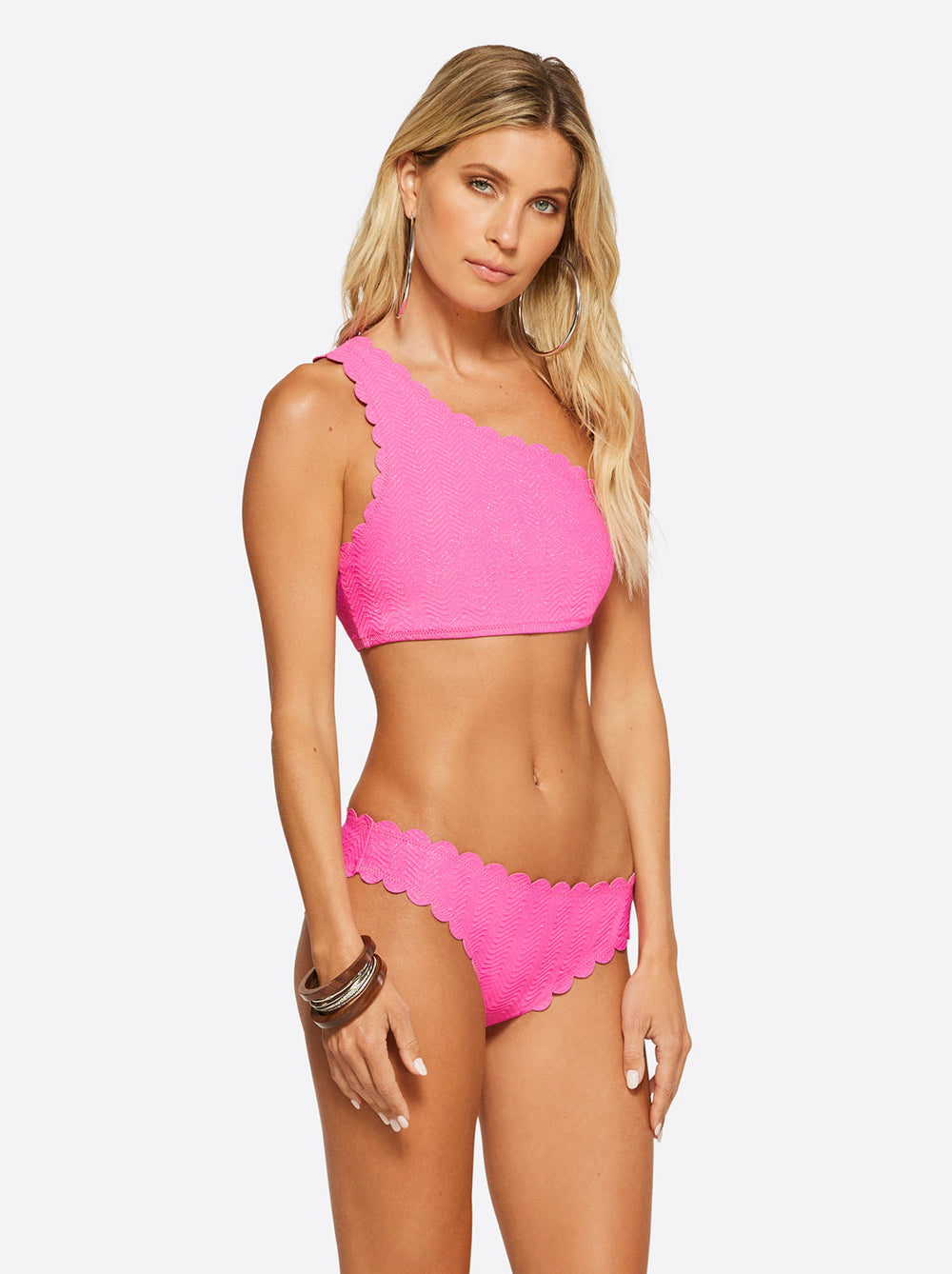 Under the Sea One Shoulder Top - Pink Parfait