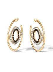 Crystal Eye Hoop Earrings