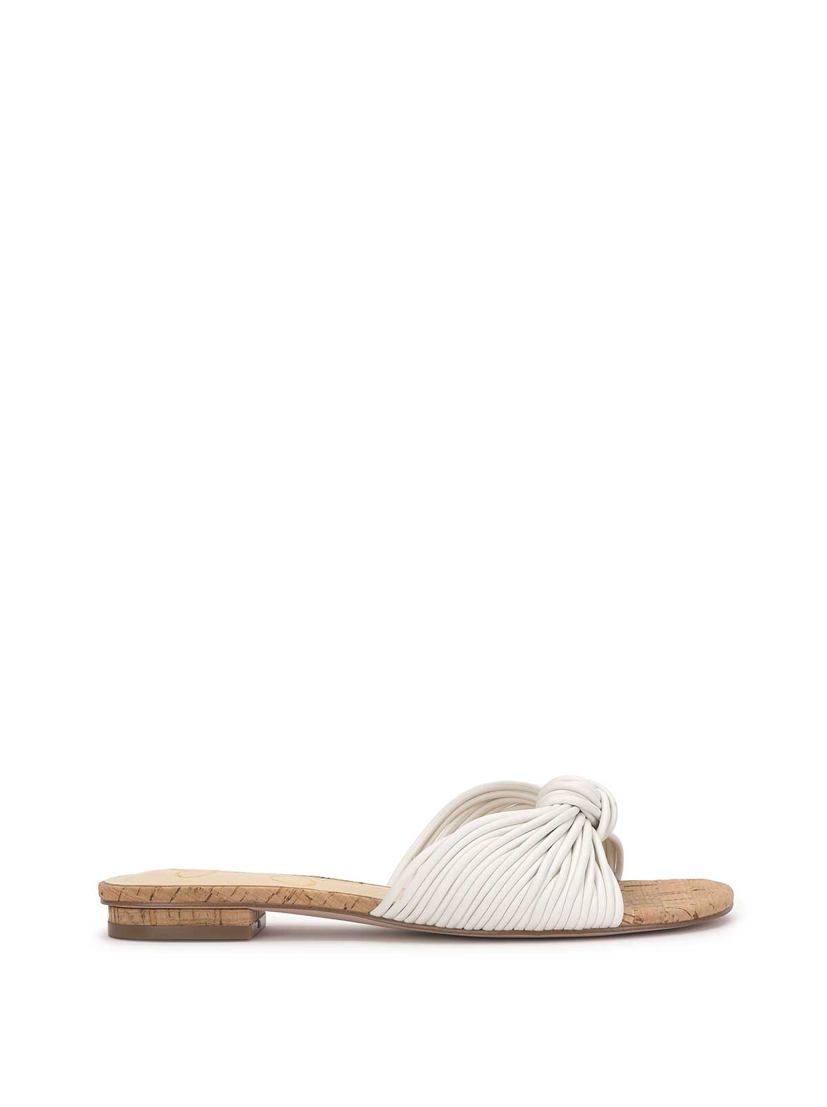 Dydra Knotted Flat Sandal - White