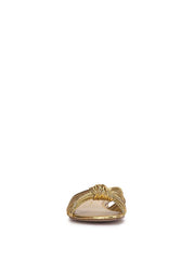 Dydra Knotted Flat Sandal - Gold