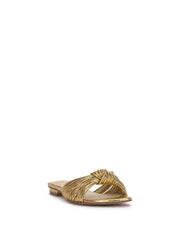 Dydra Knotted Flat Sandal - Gold