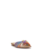 Dydra Knotted Flat Sandal - Multi Stripe