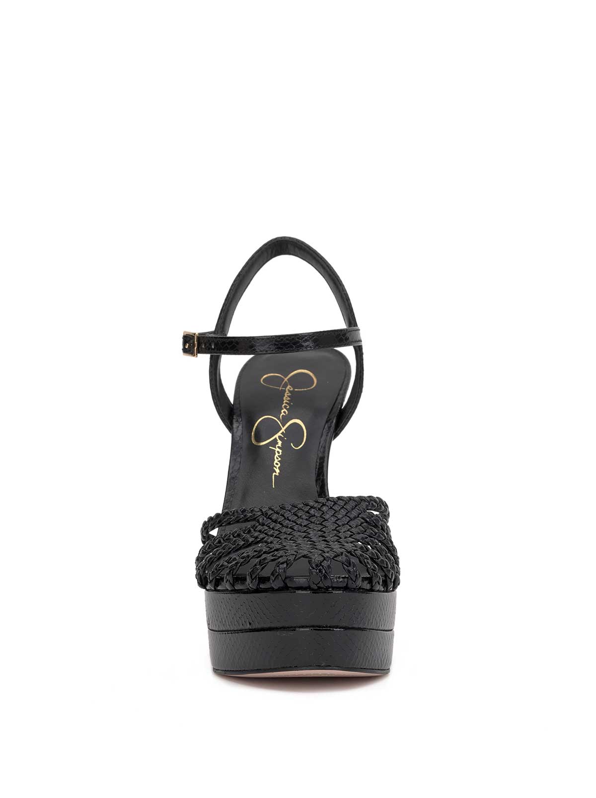 Inaia Braided Platform Sandal - Black