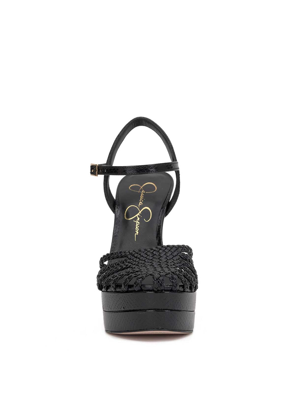 Inaia Braided Platform Sandal - Black