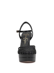 Inaia Braided Platform Sandal - Black
