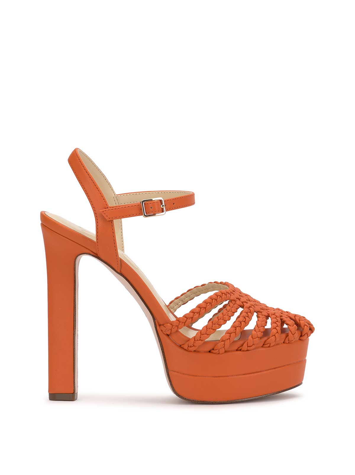 Inaia Braided Platform Sandal - Tangerine