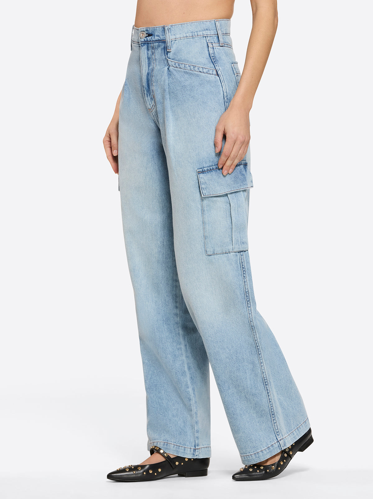 Jenna Cargo Pants - Valley Sky