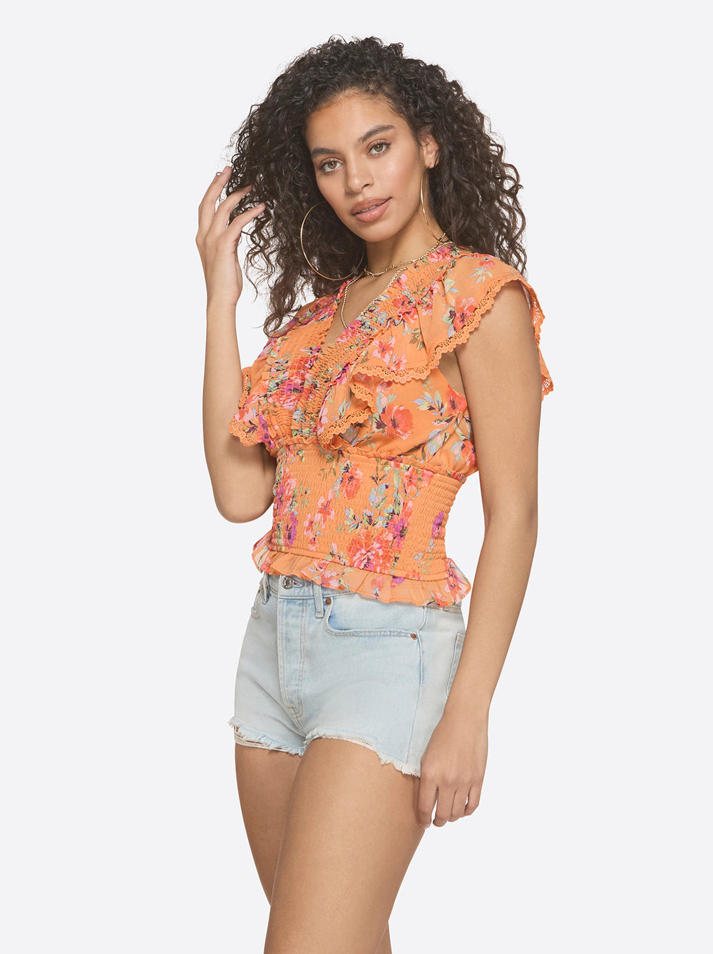 Lilianna Top - Watercolor Roses