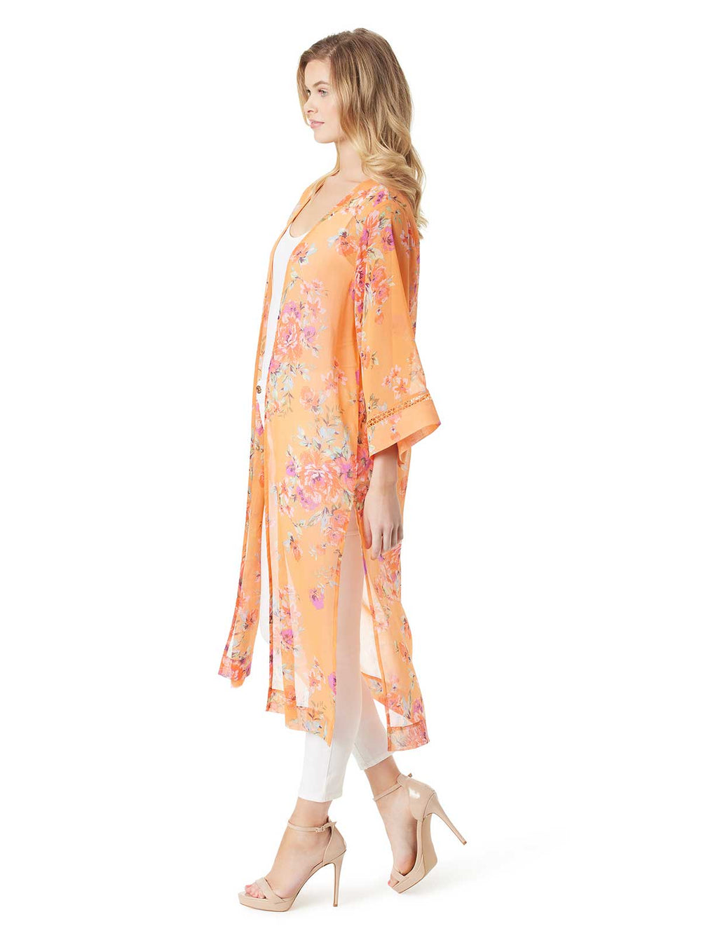 Caelan Kimono - Watercolor Roses