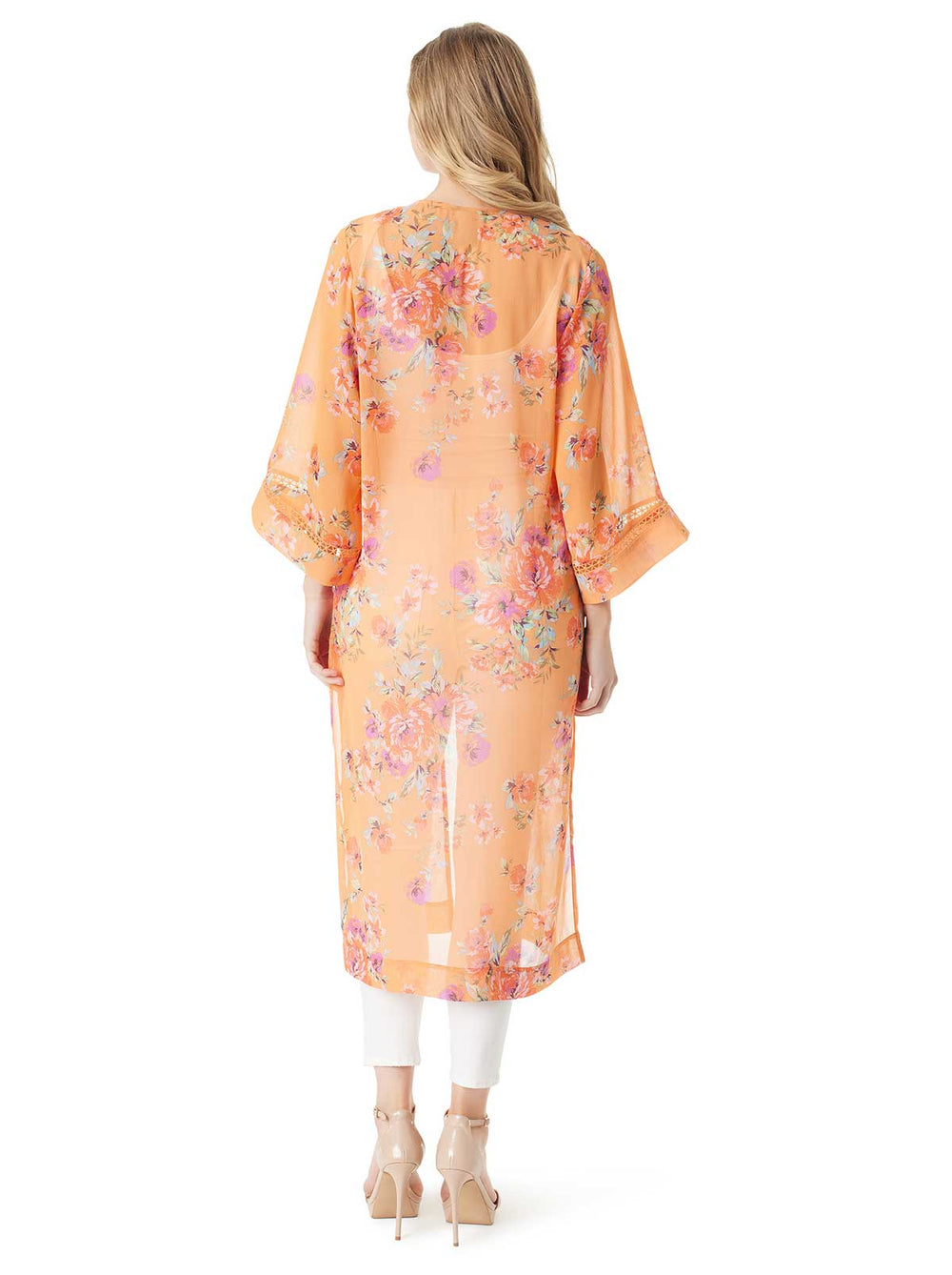Caelan Kimono - Watercolor Roses