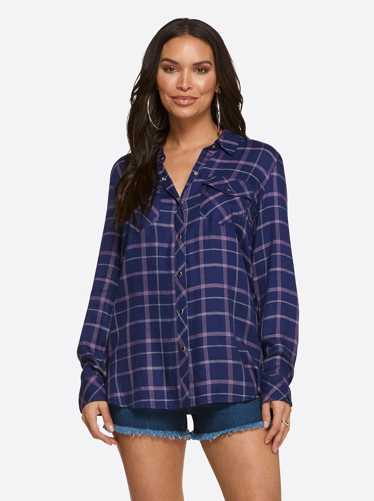 Petunia Shirt - Ocean Cavern Plaid