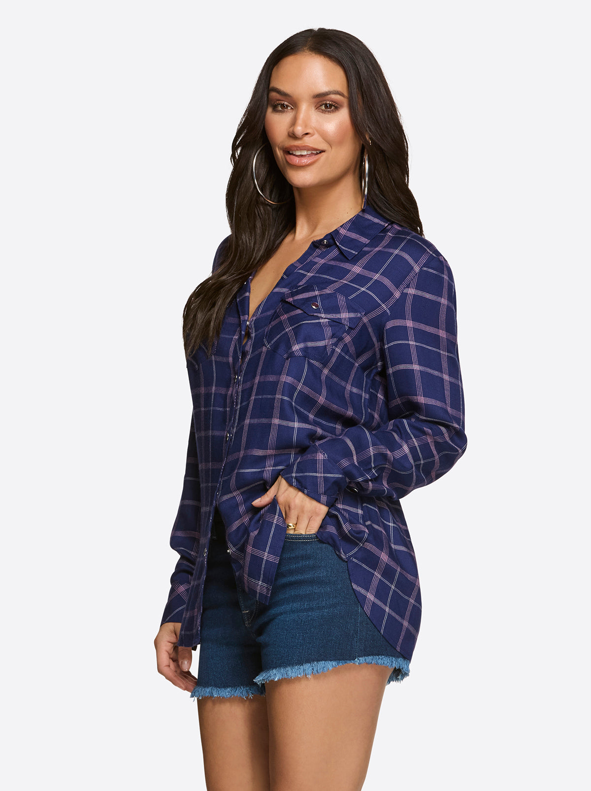 Petunia Shirt - Ocean Cavern Plaid
